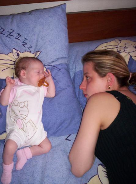 Ma soeur et son bébé.